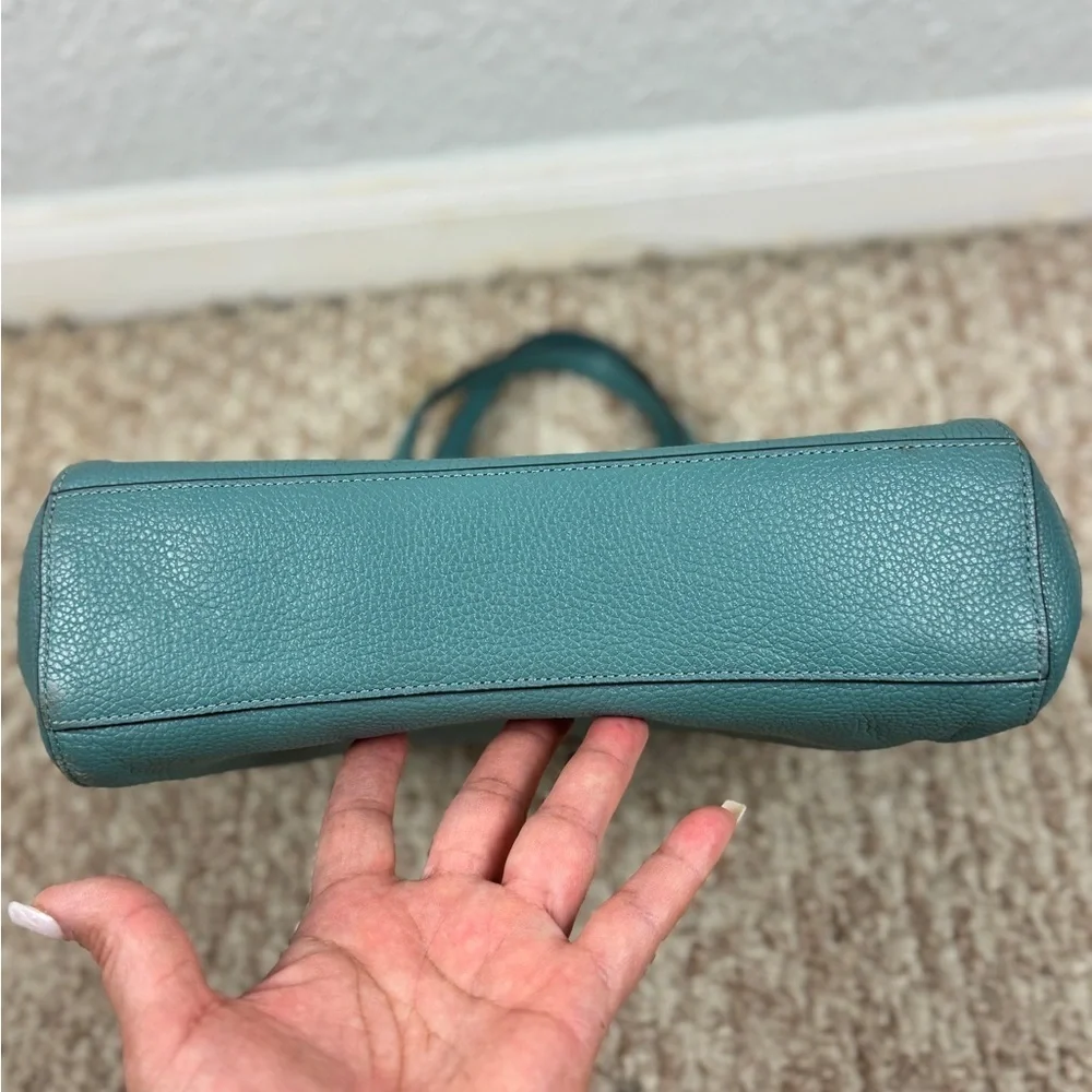 Coach Prairie Teal Shoulder Bag with Leather Crossbody Strap